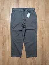 Image of Men’s Barbour Washed Stretched Twill Relaxed Fit Trousers Khaki BNWT 36W
