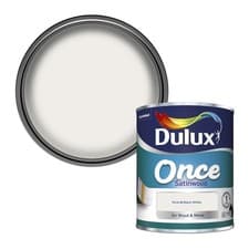 Image of Dulux Once Satinwood Paint For Wood And Metal - Pure Brilliant White 750 ml