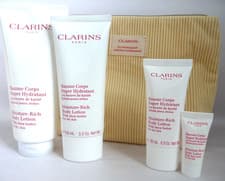 Image of CLARINS Moisture-Rich Body Lotion Gift Set w Bag 200ml + 100ml + 30ml + 10ml