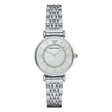 Image of Genuine EMPORIO ARMANI AR1908 Mother of Pearl Crystal Dial Womens Wrist Watch