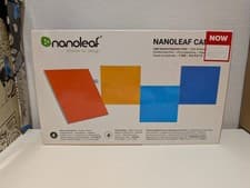 Image of Nanoleaf Canvas Light Squares Expansion Pack, 4 Light Squares, Smart Wall Lights
