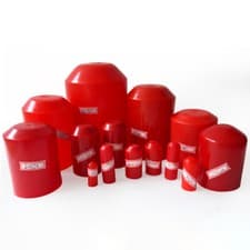 Image of 2:1 Heatshrink End Cap Adhesive/Glue Lined Red Heat Shrink End Cap Dia 8mm-90mm