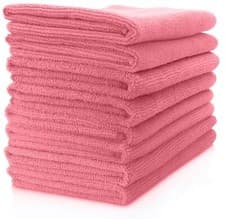 Image of Microfibre Cloths 300gsm 40x40cm Packs of 10 Red Blue Green Yellow - Washable