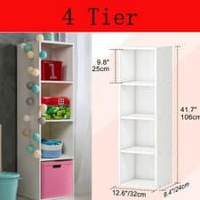 Image of Tall Wide Wooden 2/3/4/5 Cube Bookcase Shelving Display Storage Unit Cabinet