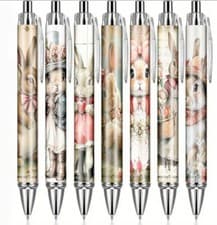 Image of Cute Bunny Ballpoint Pen Black Ink Rabbit Pen Kids School Stationery Gift