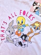 Image of Looney Tunes Bugs Bunny And Friends White Top Short Sleeve T-shirt 12 Months