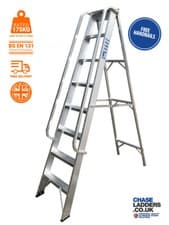Image of Chase Ladders - Class 1 Aluminium Builders steps folding stepladders - UK Made