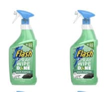 Image of Flash Spray Wipe Done Apple Blossom Anti Bacterial Cleaning Spray 800 ML x 2