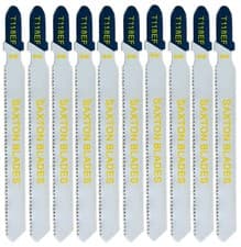 Image of 10 x Saxton Metal Aluminium Jigsaw blades T118EF fit Bosch, Dewalt, Makita