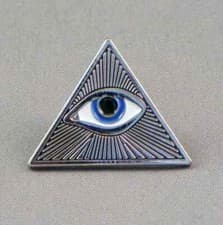 Image of MASONIC ALL SEEING EYE ENAMEL PIN BADGE - NEW