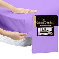 Image of 100% Egyptian Cotton 35cm Extra Deep Fitted Sheet 400 TC 25cm Bed Sheets UK Size
