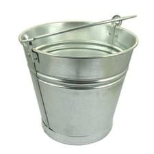 Image of 12 Litre Bucket Galvanised Metal Heavy Duty Water Coal Fire Garden Fishing