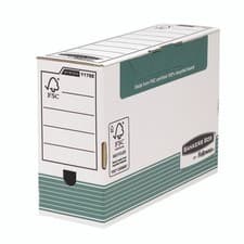 Image of Bankers Box System 120 mm Folio Transfer File Green Pack of 10