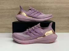 Image of Adidas Ultraboost 21 “Pink Rose” Size-9 Gold Women’s Casual Shoes (S23830) New