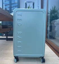 Image of Ted Baker Avalon Hardshell LARGE XL Suitcase Trolley Bag Sage Green Travel 107L