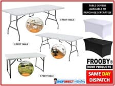 Image of Camping Heavy Duty Folding Trestle Table Indoor Outdoor Party Picnic 4ft,5ft,6ft