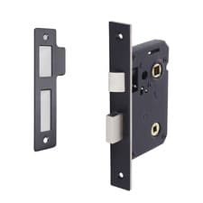 Image of Matte Black Bathroom Lock 63mm / 45mm Backset Mortice Lock