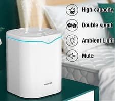 Image of Air Purifier Diffuser LED , Humidifier,+ 10ml Antimicrobial Essential Oil, USB