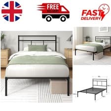 Image of Modern Elias Single Bed Frame 90x190 cm - Lightweight Metal with Steel Support