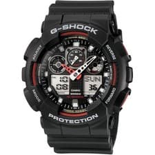 Image of Casio Black Mens Analogue-Digital Watch G-shock GA-100-1A4ER