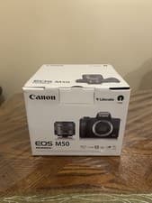 Image of Canon EOS M50 Mirrorless Digital Camera with EF-M 15-45mm Lens Kit - Black