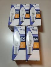 Image of x5 STATUS Halogen Candle Bulbs 42w small bayonet cap 630 Lumen bulbs
