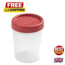 Image of Elegant 0.4L Red Food Container with Twist Lid | Microwave & Dishwasher Safe