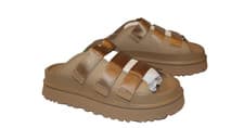 Image of UGG WOMEN'S GOLDENGLOW SLIDE SANDALS SAND GOLD NEW US 9 EU 40