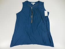 Image of New York Laundry (B1-008) Size S Women's Sleeveless Stretch Top with Necklace...