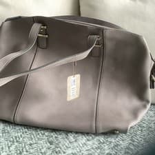Image of Womens Accessorize Shoulder Bag Faux Leather Fawn Brown Zip Compartment NWT