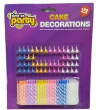 Image of Birthday, Celebration Cake Decorations - Cupcake Candles. 152 Pieces