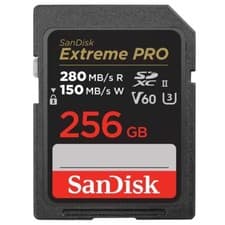 Image of SanDisk Extreme PRO 280MBs UHS-II C10 V60 SDXC Card 256GB SDSDXEP-256G-GN4IN