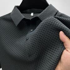 Image of Summer Men's Business Casual Polo Shirt | Cool and Breathable Sweat-Absorbing
