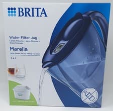 Image of BRITA Marella Water Filter Jug Blue 2.4L With Smart & Easy Filling Function New