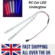 Image of RC Car LED Underglow Kit - Red Blue Neon Light Strip for Chassis Body Drift - UK