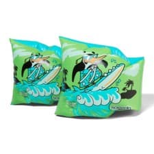 Image of SPEEDO PENGUIN ARMBANDS AGES 2-6 YEARS BEACH HOLIDAY SWIMMING POOL GREEN / BLUE