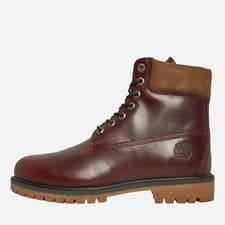 Image of Timberland Mens Heritage 6 Inch Lace Up Boots Burgundy Full Grain