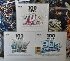 Image of 100 HITS - 70s Chartbusters, 80s Essentials & 90s Essentials - CD box set bundle
