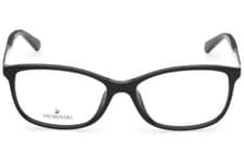 Image of Swarovski SK 5412 001 Black Silver Cat Eye Plastic Eyeglasses Frame 54-15-140