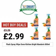 Image of Flash Spray Wipe Done Bright Mandarin Cleaning Spray 800ml