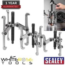 Image of Sealey Hub Puller Set Triple Leg Gear Bearing Removal Tool Kit Car Van 3pc