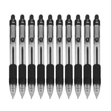 Image of Zebra Z Grip Retractable Ballpoint Ball Pen Black 1.0mm Medium Pack of 10