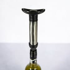 Image of Wine Bottle Vacuum Pump Preserver Saver with 2 Reusable Rubber Cork Stoppers