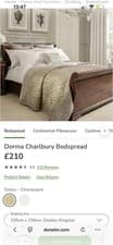 Image of Dorma Charlbury Bedspread 235x 235 Cm/ New