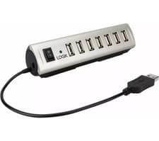 Image of Logik L7APHB23 USB 2.0 Powered 7-Port Hub with Adapter! PC & Mac Compatible!