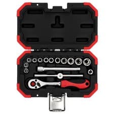 Image of Gedore RED Socket Wrench Set 1/4" 16 Pieces 4-13 mm