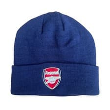 Image of Arsenal FC Official Crested Core Bronx Beanie Hat Navy AFC Gift