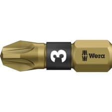 Image of Wera 855/1 PZ BTH BiTorsion Extra Hard Pozi Screwdriver Bits PZ3 25mm Pack of 1