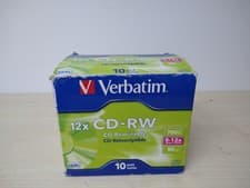Image of Verbatim CD-RW 700MB 80min 12x - Case 10 Pack