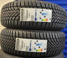 Image of 2X NEW BRIDGESTONE A005 195/65 ZR15 XL 95V ALL SEASON 195 65 15 M&S 1956515 C+A
